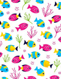 Playful Multi Color Fish Coral Rug