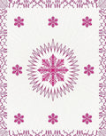 Crimson Starburst Mandala With Floral Accents Rug