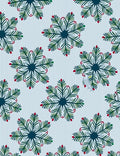 Delicate White Bird Pine Cluster Rug