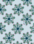 Delicate White Bird Pine Cluster Rug