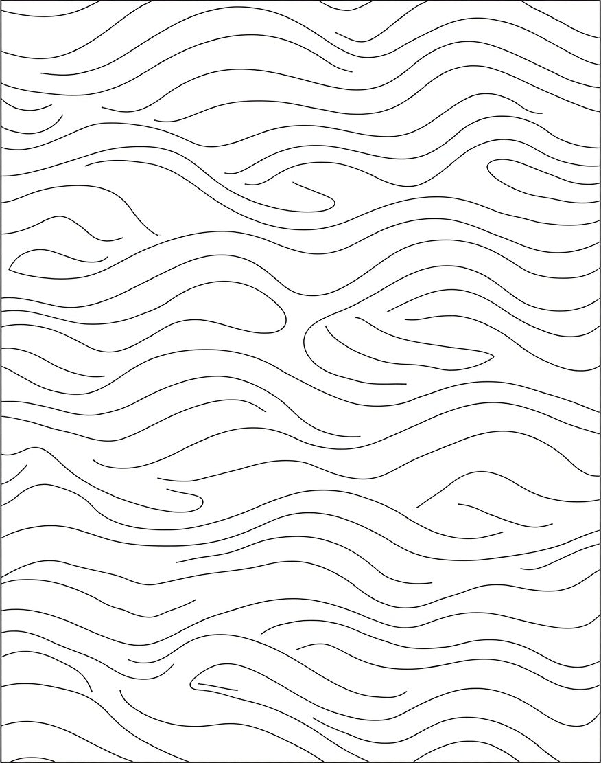 Monochromatic Wavy Stream Lines Rug