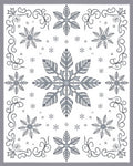 Winter Snowflake Medallion Gray Rug