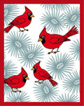 Red Cardinals With Blue Foliage Rug