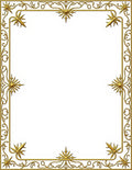 Ornate Gold Starburst Border Rug