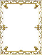 Ornate Gold Starburst Border Rug