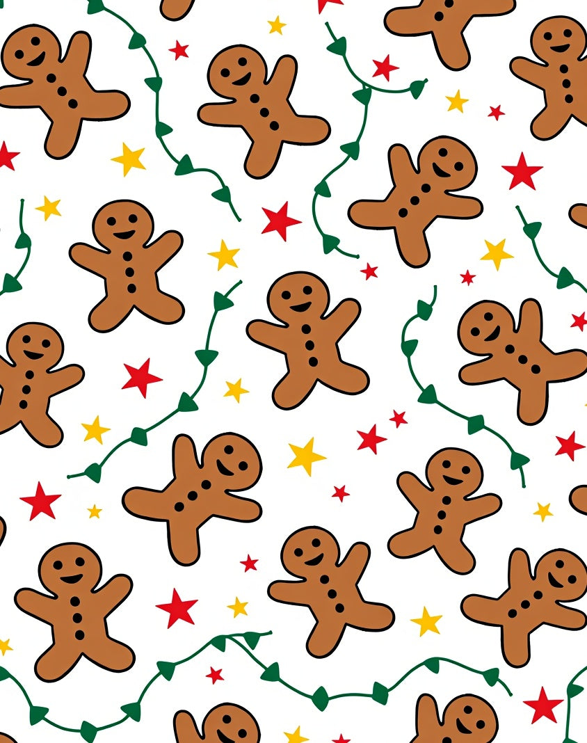 Brown Gingerbread Man with Stars Rug