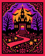 Spooky Castle Bats Night Sky Path Rug