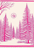 Pink Pine Forest Landscape Rug