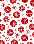Red Candy Snowflake Medallion Scatter Rug