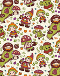 Whimsical Gnomes Mushroom Forest Creatures Rug