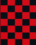 Bold Red Black Checkered Squares Rug