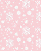 Pale Pink Falling Snowflakes Rug