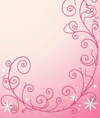 Ornate Pink Swirl Snowflake Garland Rug