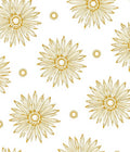 Golden Daisy Floral Outline Rug