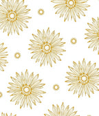 Golden Daisy Floral Outline Rug