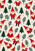 Merry Gnome Christmas Trees Garland Rug