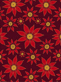Bold Red Floral Medallion Rug