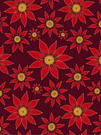 Bold Red Floral Medallion Rug