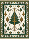 Emerald Green Tree Medallion Rug