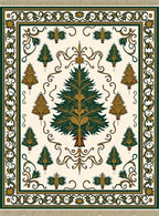 Emerald Green Tree Medallion Rug