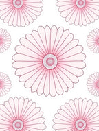 Pretty Pink Daisy Petal Arrangement Rug