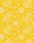 Golden Yellow Snowflakes All Over Rug