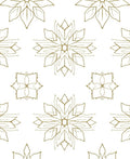 Golden Outline Floral Mandala Rug