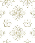 Golden Outline Floral Mandala Rug