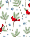 Red Cardinal Winter Bird Snowflakes Rug