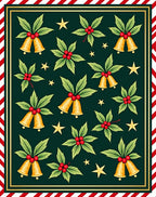 Golden Bells Holly Stars Forest Rug