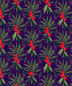 Rich Plum Evergreen Berry Cluster Rug