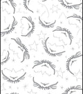 Whimsical Gray Winged Creatures Stars Rug