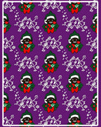 Purple Emerald Character Floral Icon Rug