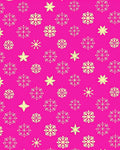 Pink White Snowflake Cluster Rug