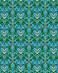 Emerald Teal Medallion Geometric Rug
