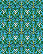 Emerald Teal Medallion Geometric Rug