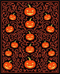 Orange Jack O Lantern Swirls Rug