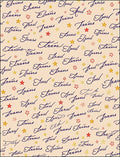 Scripted Star Navy Calligraphy Rug