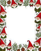 Whimsical Gnomes Forest Border Rug
