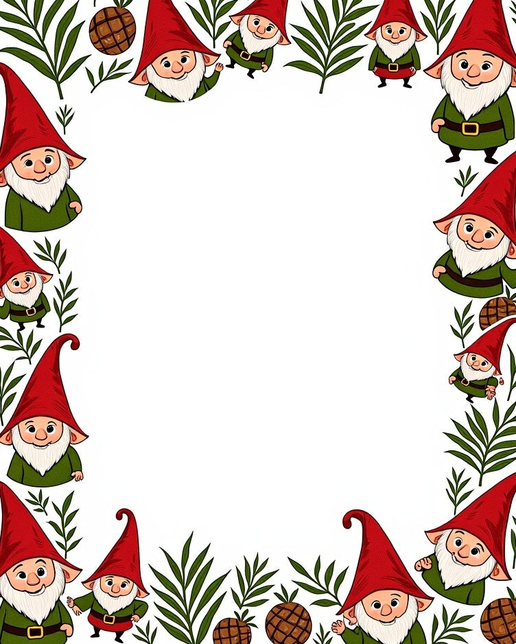 Whimsical Gnomes Forest Border Rug