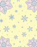 Pale Yellow Blue Snowflake Charm Cluster Rug