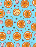 Whimsical Orange Donut Sprinkle Burst Rug