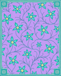 Lilac Floral Vine Whimsical Rug