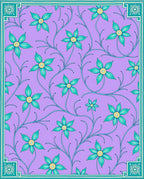 Lilac Floral Vine Whimsical Rug
