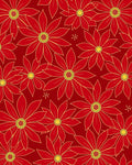 Bold Red Yellow Floral Bloom Rug
