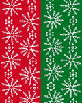 Red Green Snowflake Holiday Rug
