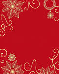 Crimson Gold Floral Ornament Swirls Rug
