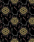 Golden Floral Medallion With Pink Accents Rug