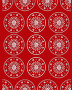 Traditional Red Circular Floral Medallion Rug