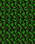 Christmas Holly Berries Repeating Pattern Rug